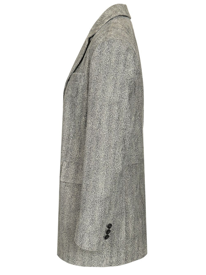 Emporio Armani Signature Blazer Jackets - Grey | 3a06645efb06cb0f2639a4073941f0f7198aa295