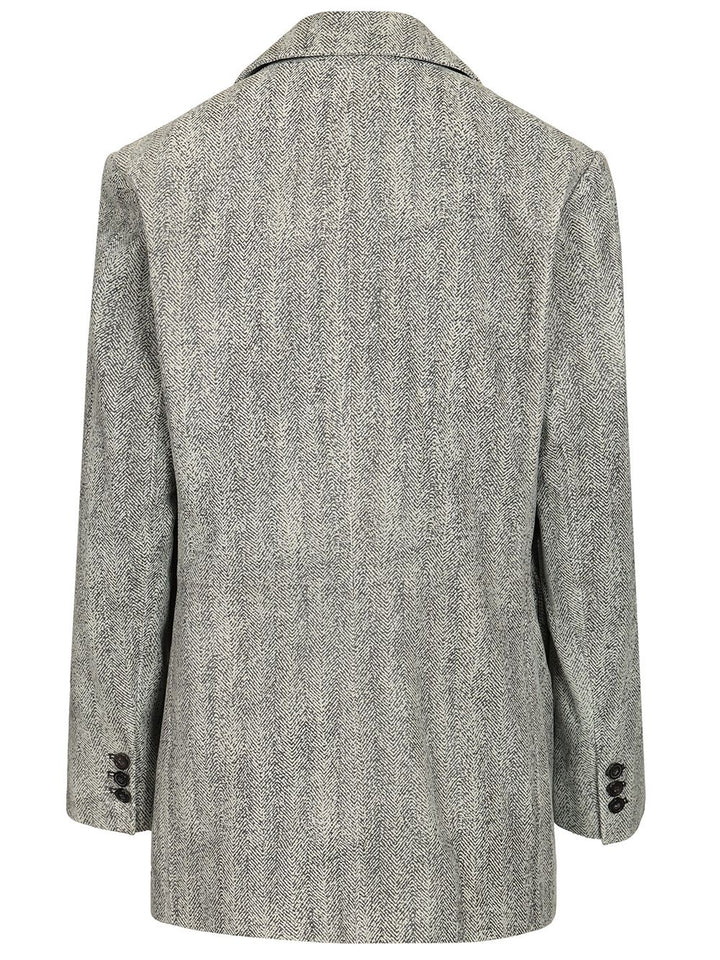 Emporio Armani Signature Blazer Jackets - Grey | adec656f8d5f43a92e6304fdc62e0df7635ca07f