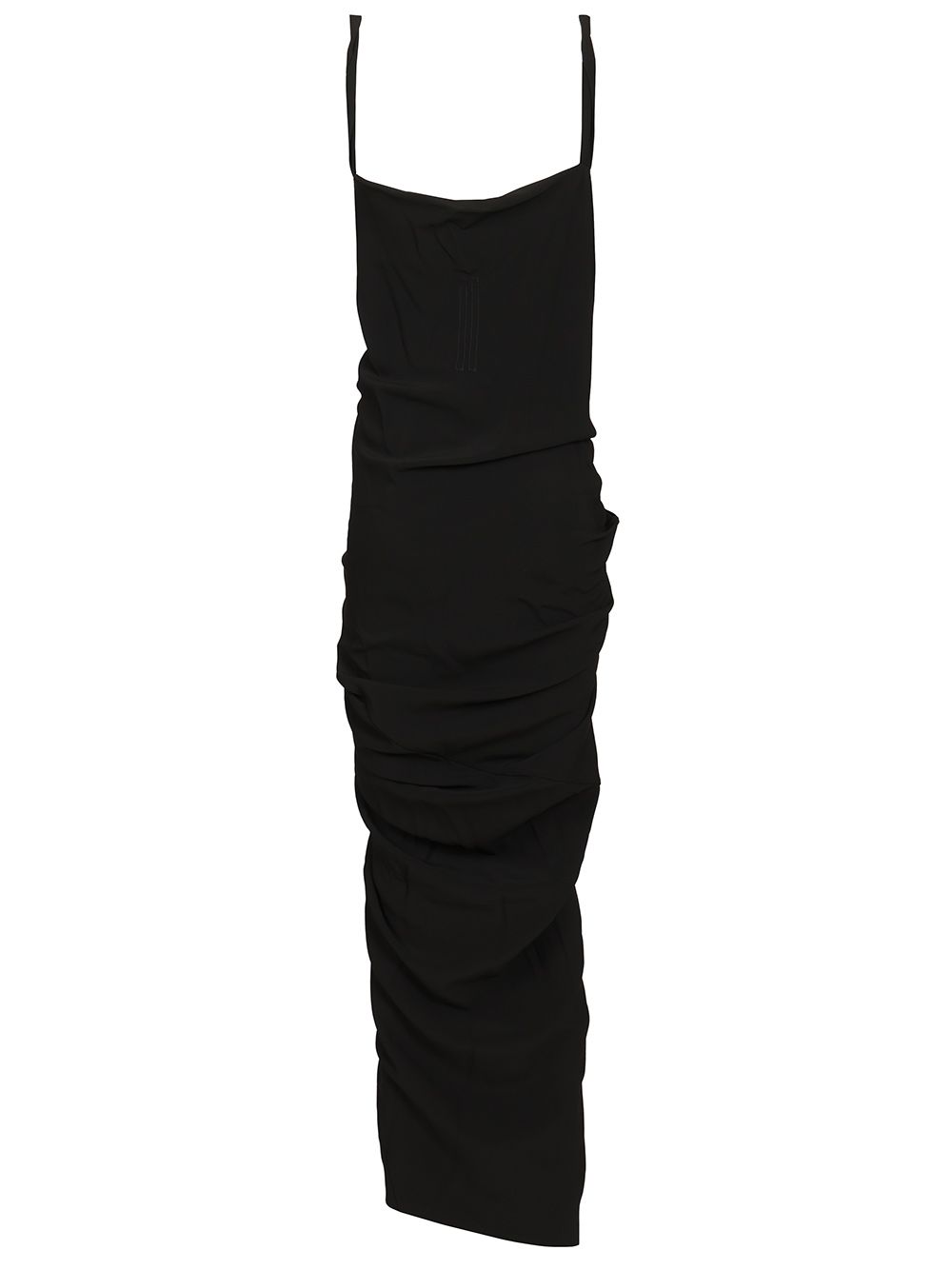 Rick Owens Strutter Draped Dress Heavy Cady Dresses - Black | 95ce8e6f51702feb5ec9119f24d718a9d902d9a0