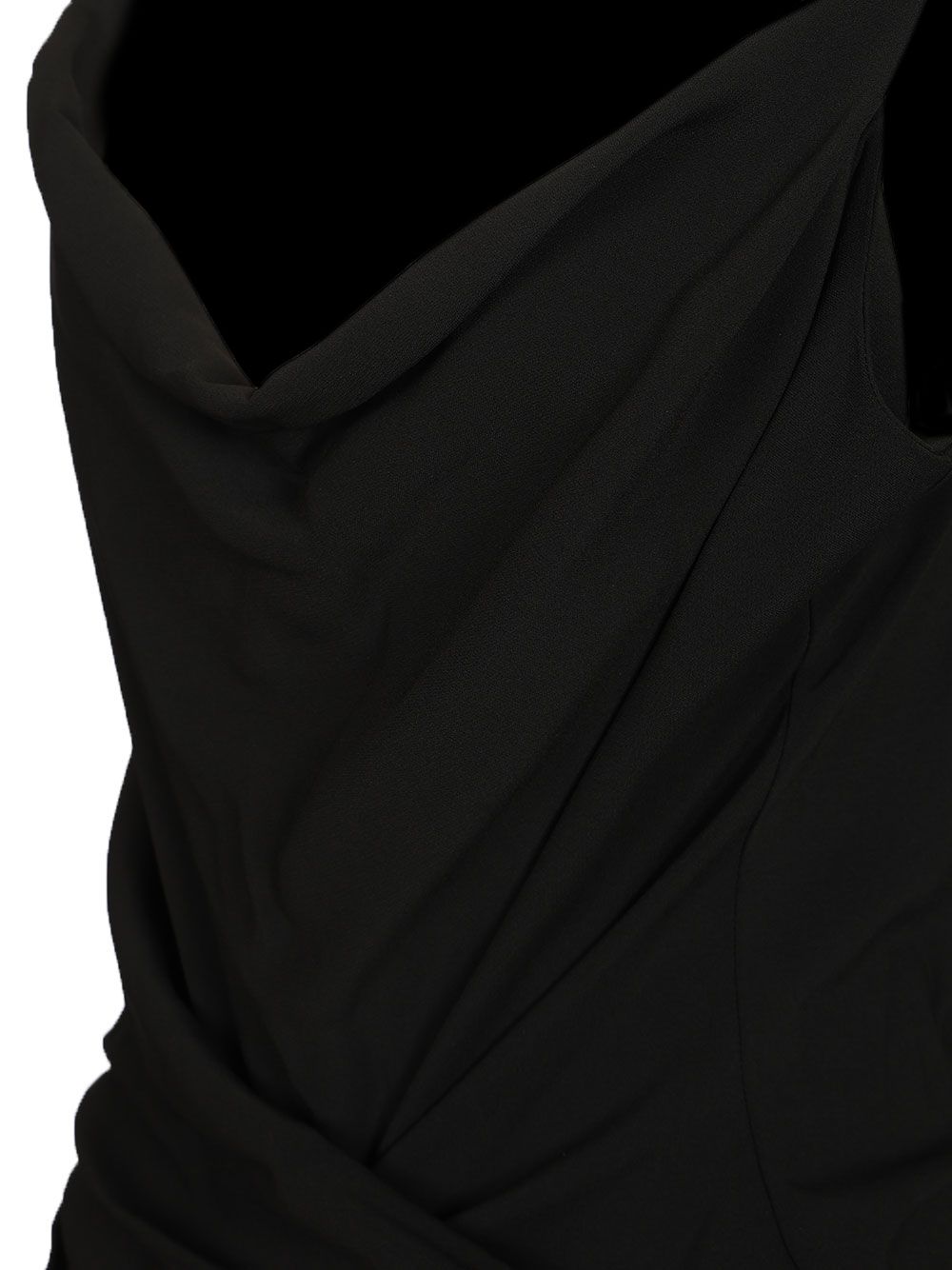 Rick Owens Long Draped Cady Dress Dresses - Black | 863b624d404aeba894325c48daaff560911eae9f
