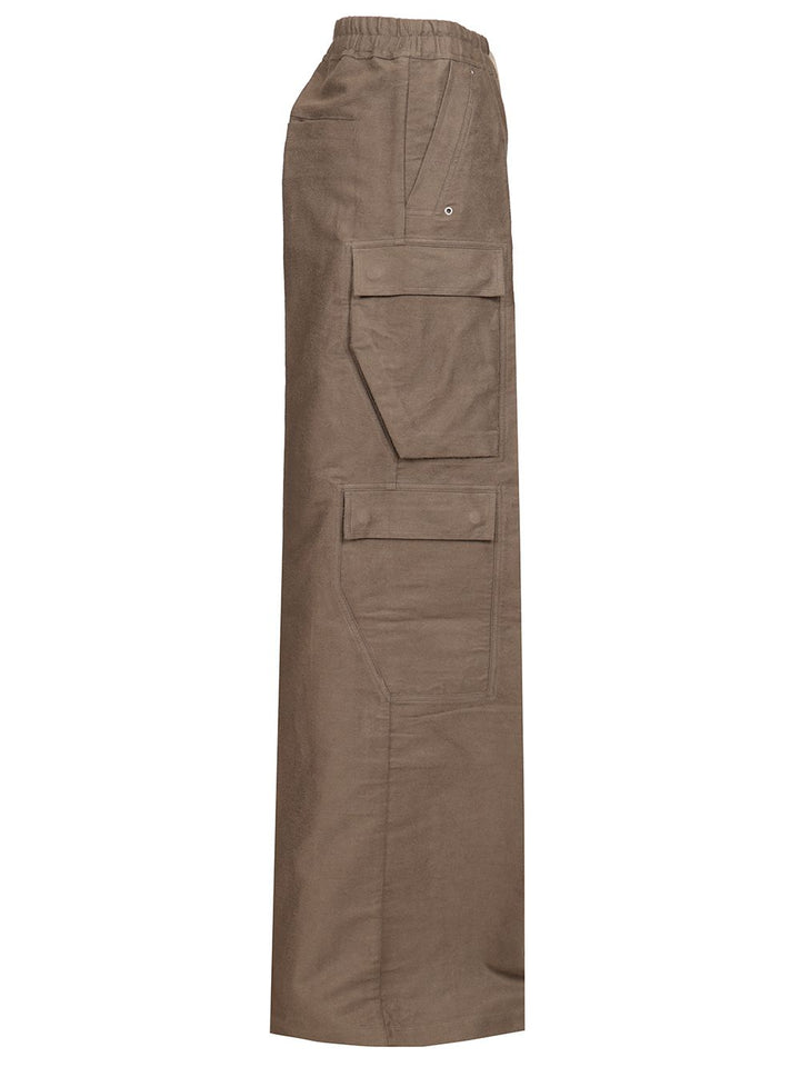 Rick Owens Cargobela  Ramie Moleskin Trousers - Beige | 69b5bcc75a00f6df96c712b99c1be009668007b6