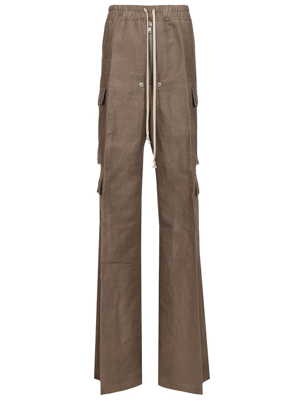 Cargobela Ramie Moleskin Trousers Beige
