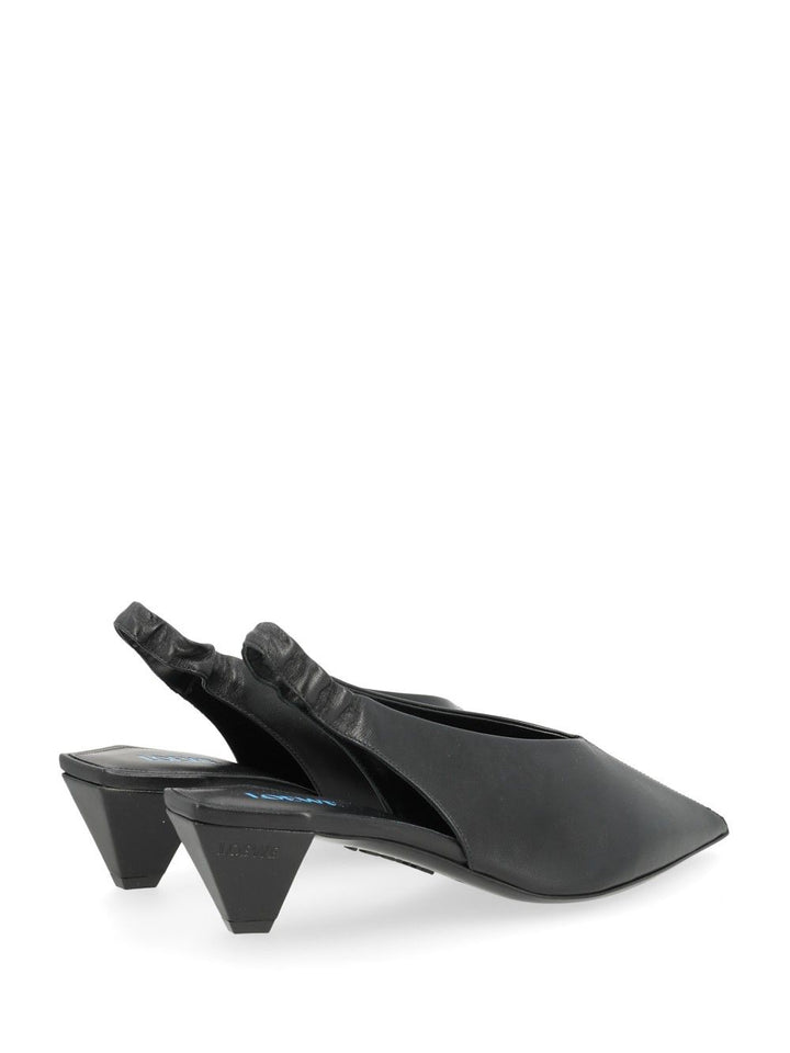 Loewe Origami Cubic Lambskin Slingback Pumps - Black | 09e3a181e5f0c380b37b68d2aaafe7f928e6a728