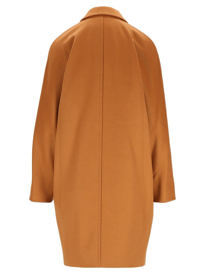 Max Mara Studio Double-Breasted Wool Drap Coat Coats - Beige | 74c01918f98b4fe95c91d9666ebf08926c8796a8