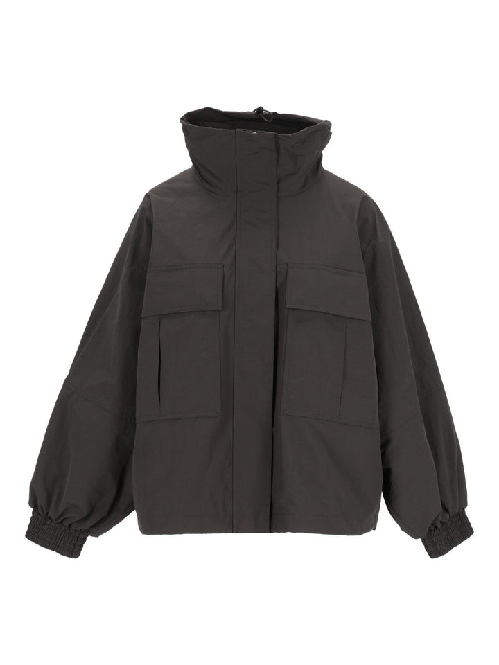 Weekend Max Mara Washed Water-Repellent Canvas Jacket Jackets - Black | 68102753e73c4b10fbb1c66141471f75de8e9b7f
