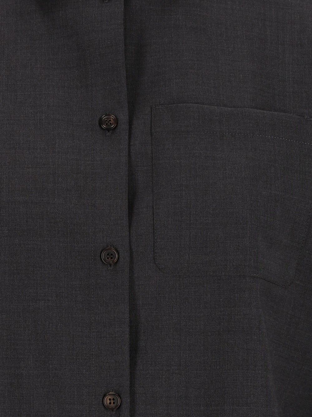 ' S Max Mara Basic Wool Canvas Shirt Shirts - Grey | 7c04a910176ec13d2dcabcc75a5127942f573482