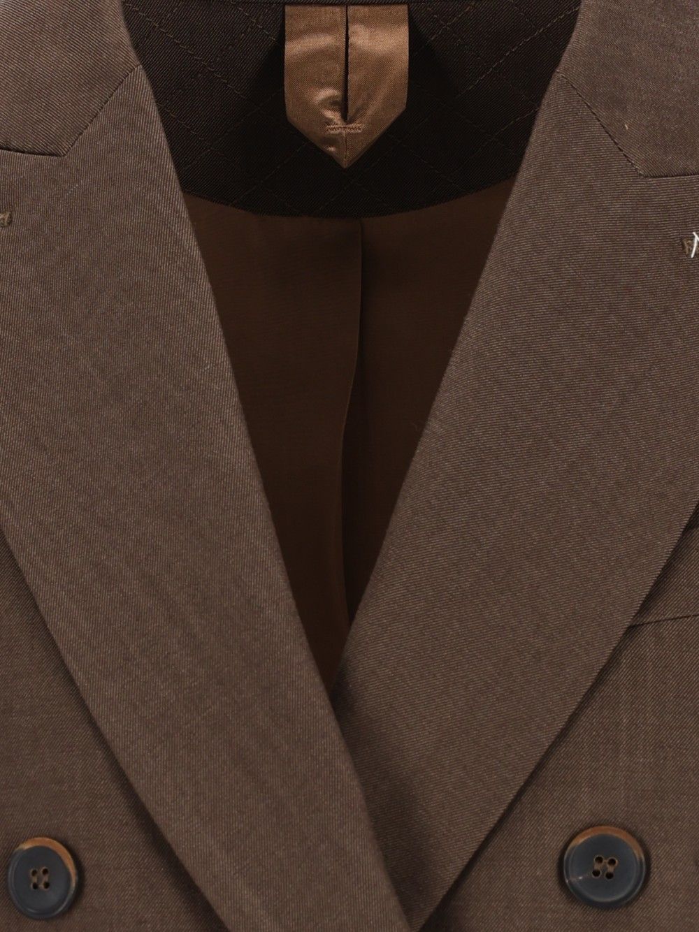 Max Mara Double-Breasted Wool Gabardine Blazer Jackets - Brown | 9cb5f824d00d35c9ceaace1936a8219d699208a9