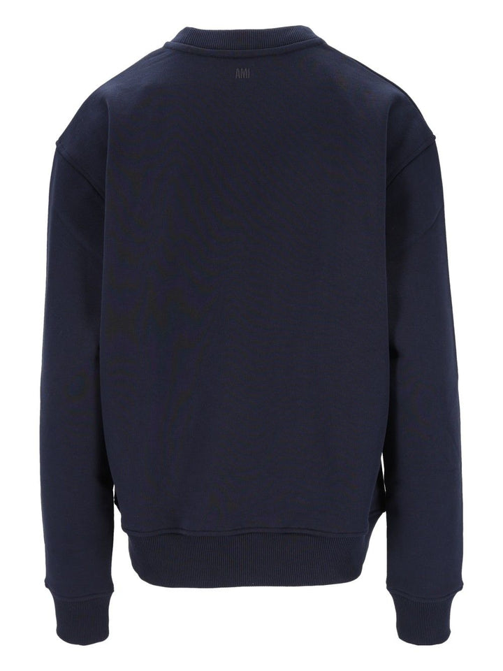 Ami Ribbed Sweatshirt Sweatshirts - Black | 2fd702ad7827fa99b20f287eb49c613f91f66393