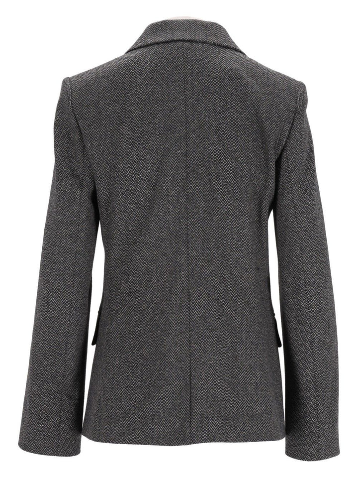 Weekend Max Mara Single-Breasted Blazer Jackets - Grey | 4d6bee5e9db129579f0a459ee3f12a79bd6cbd5e
