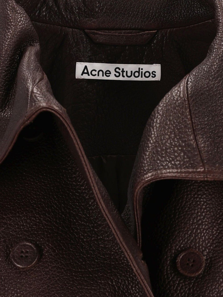Acne Studios Full Grain Leather Jacket Jackets - Brown | 211993e3009b9575e43fe146172573121711f0fe