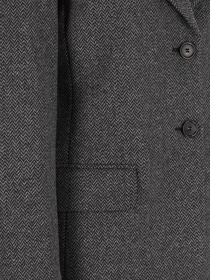 Weekend Max Mara Single-Breasted Blazer Jackets - Grey | 97f900dec5bb4c38fb050aa9628c538ac33ae1ed