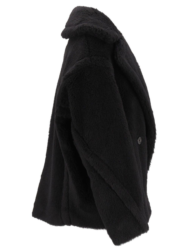 Max Mara Alcuno Short Teddy Double Breasted Wool Alpaca Silk Trousers - Black | a70ac1cc3396a48636051df8188d4996ffb2be3d