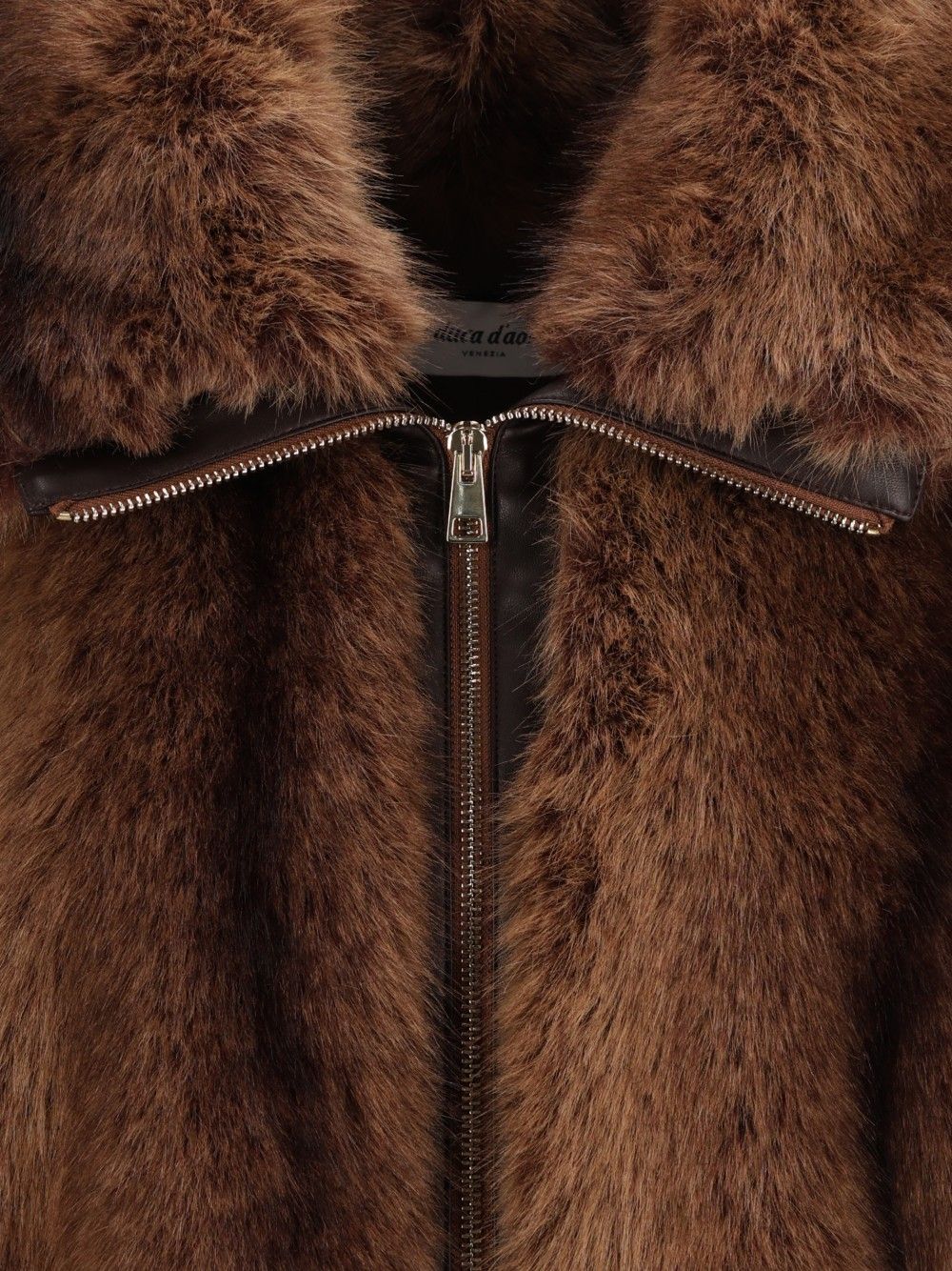 Al Duca D'Aosta Faux Fur With Zip Coats - Brown | 4cced9029d0dcba165a6d1b28174e75eb95f8960