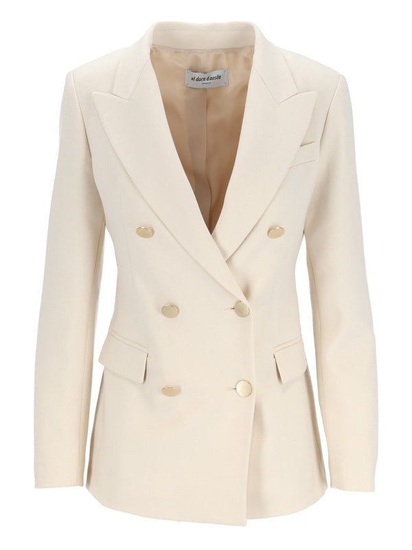 Double-Breasted Jacket Jackets White