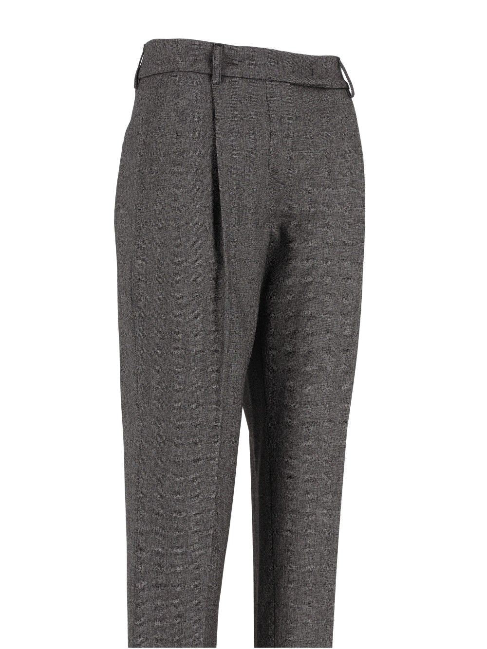 Al Duca D'Aosta Carrot Pants Trousers - Grey | d9c5579b96fd27f4b60e71504a23180cd5b105c2