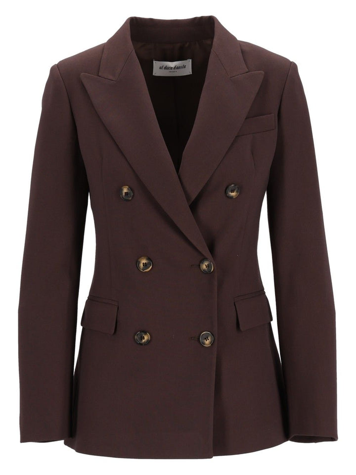 Al Duca D'Aosta Double-Breasted Jacket Jackets - Beige | 153e81ec171af5d2ec2d57d1530ed10a632f737a