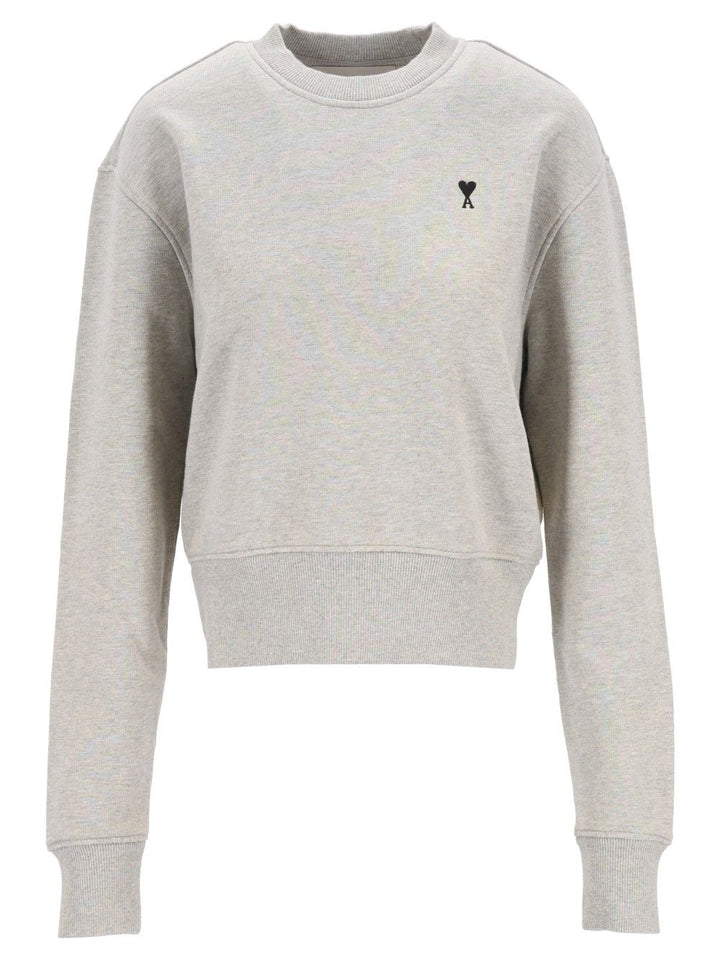 Ami Crewneck Sweatshirt Sweatshirts - Grey | e3d58e364940a11f19bcff815a69e10bf45d638e