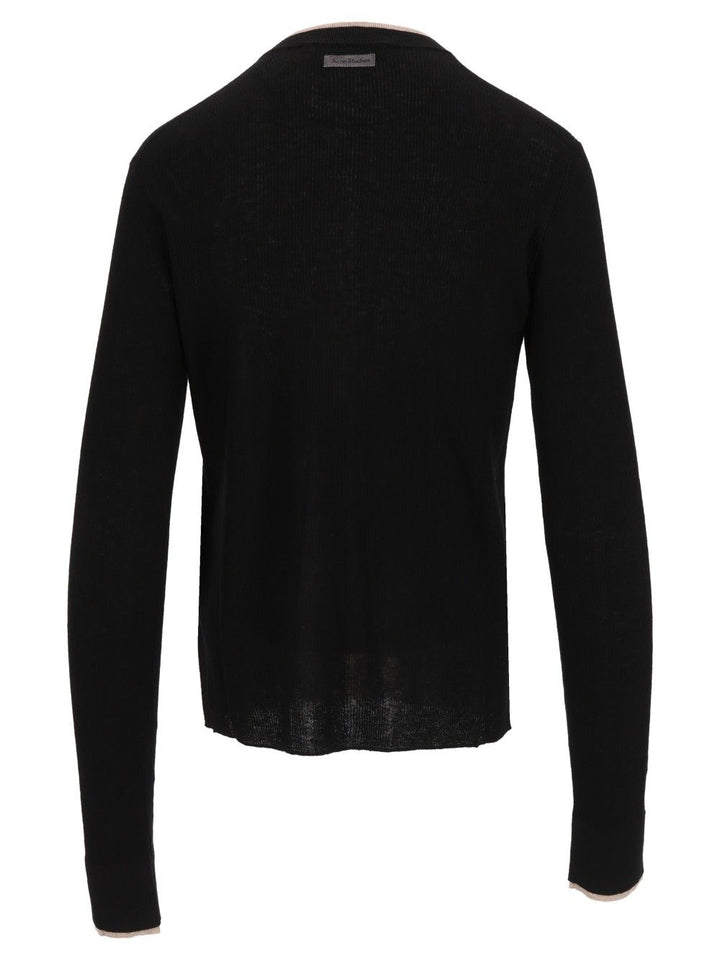 Acne Studios Layered Button-Up Cardigan Knitwear - Black | 7b39ab64f05ca4b2c0f756e8c43854a7f67a4868