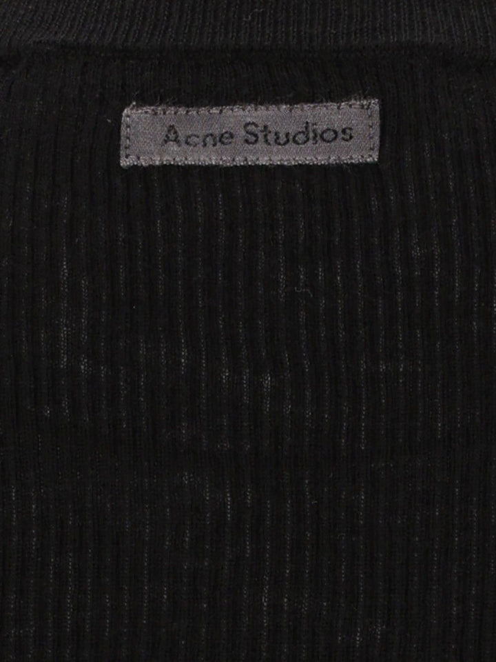 Acne Studios Layered Button-Up Cardigan Knitwear - Black | e2f13ef53e03744010f7e50bc1a530e5ed3613be