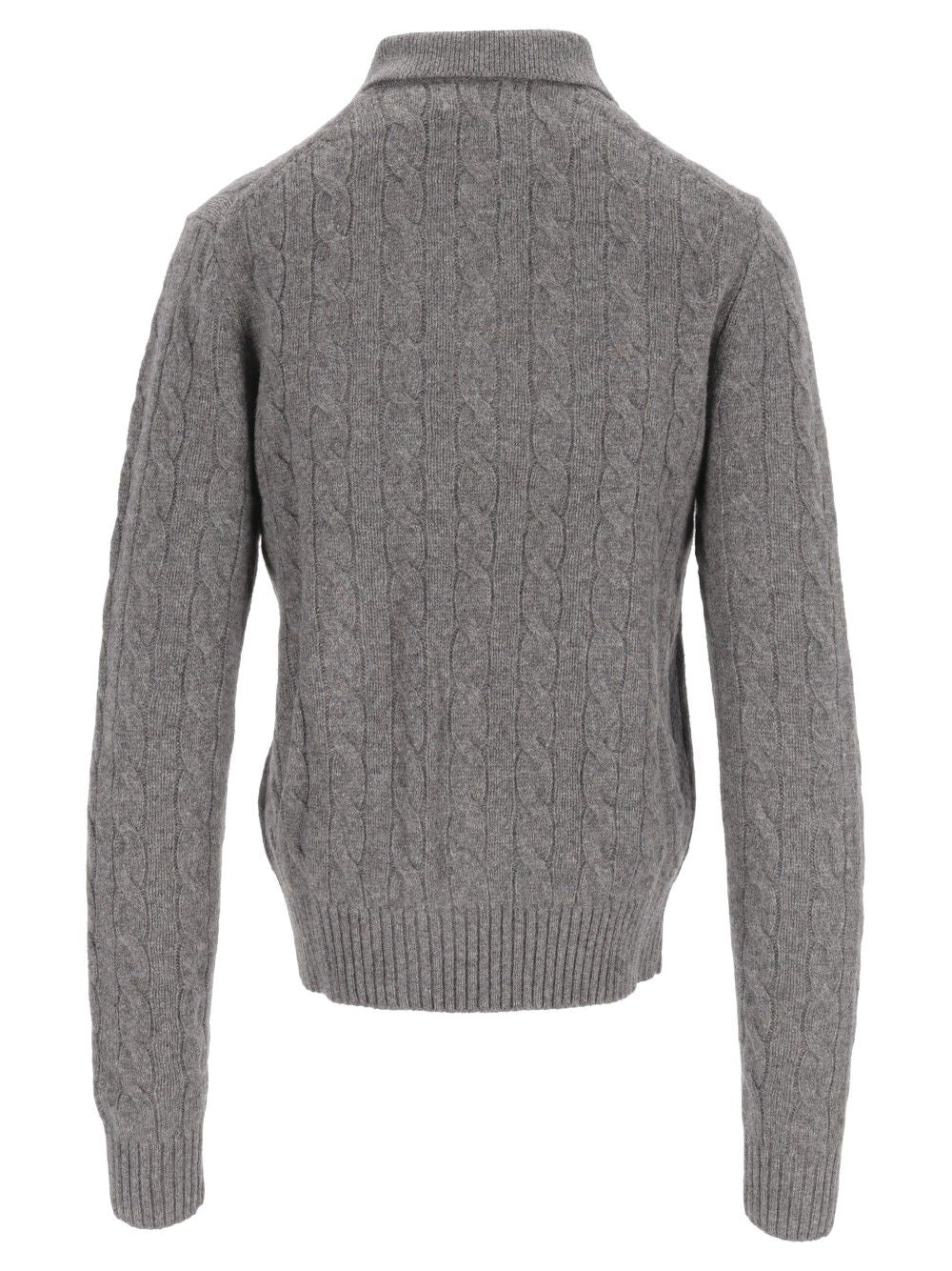 Polo Ralph Lauren Cable Knit Sweater Knitwear - Grey | 27c148570730f4dbe4dd89e465a3b5bd644295ef