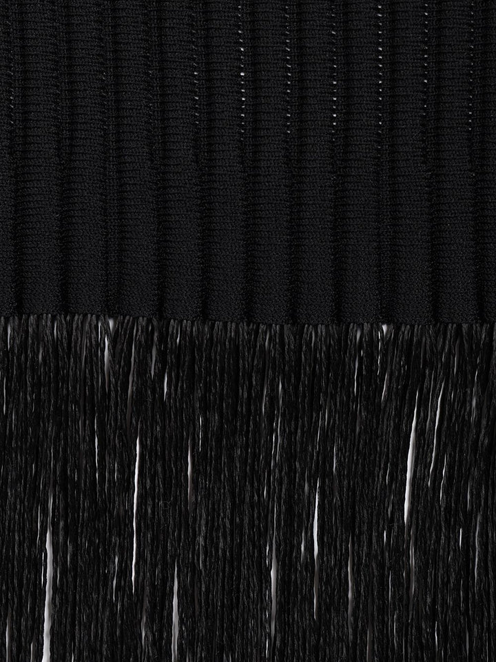 AlaÏA Fringed Skirt Tube Fringed Knit Skirts - Black | 8d332f26b4619f46a8b05c998c91c08c4b7c2ad0