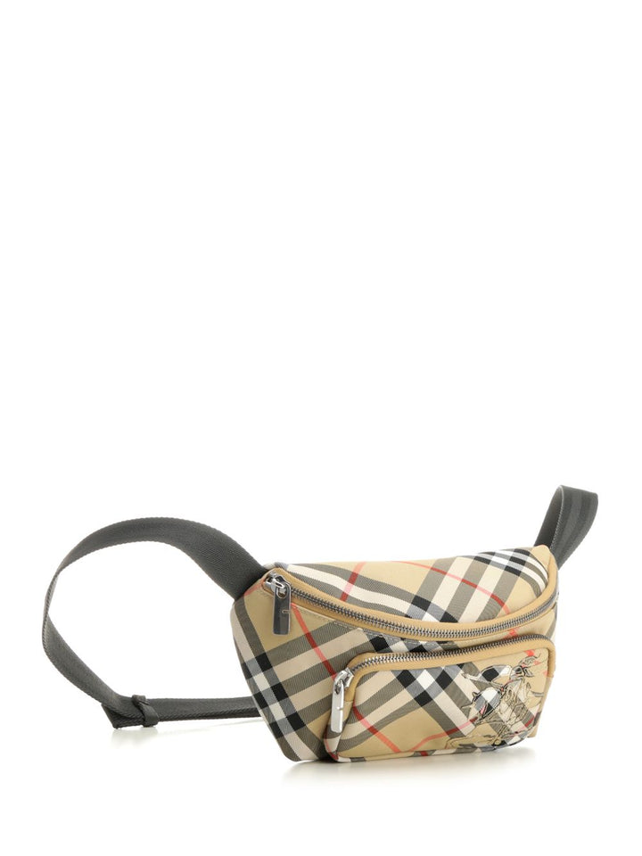 Burberry Small Check Pouch Belt Bags - Beige | f589258017c10b753333e08458e20bd7bf0b1745