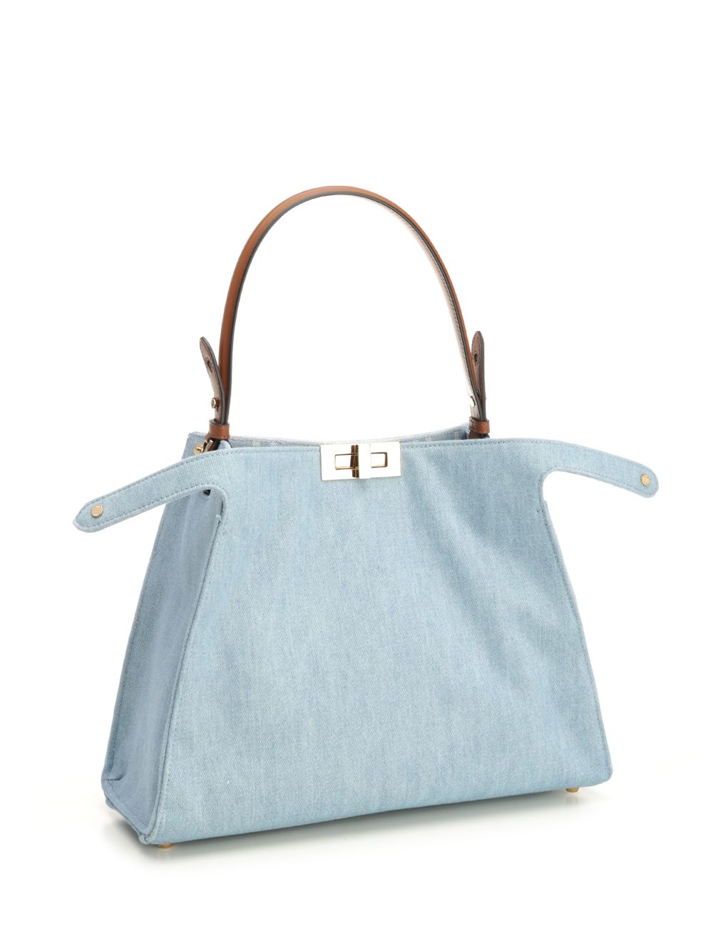 Fendi Fendi Way Medium Denim Bag Shoulder Bags - Light blue | c1ab5f39f973881af37140c39c5ee231b4c992da