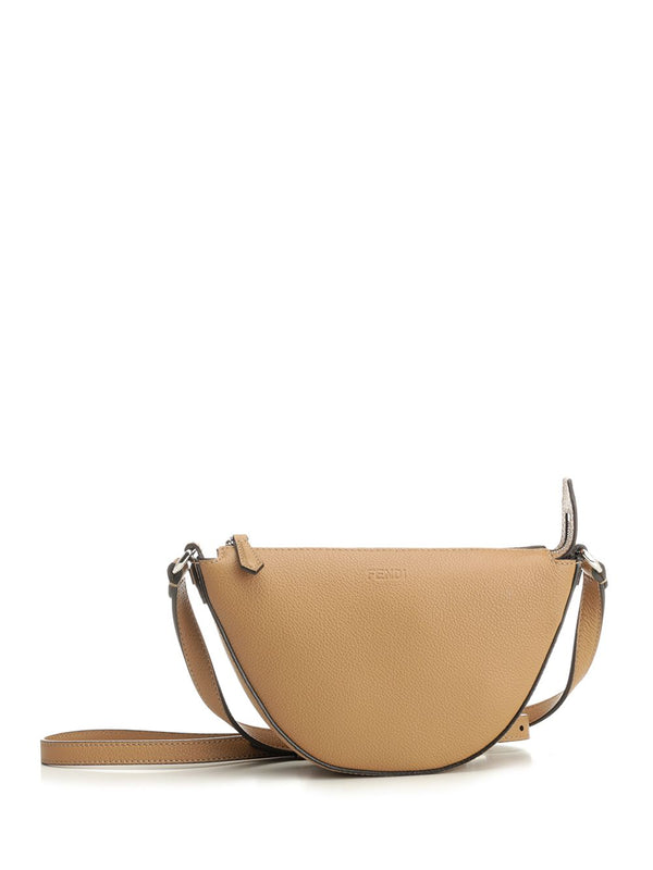 Fendi Melon Mini Shoulder Bag Crossbody Bags Beige