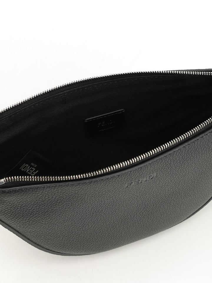 Fendi Fendi Melon Mini V.Cher/F Crossbody Bags - Black | 673a98ace51fcc719fffad0b4f0c976aeb604013