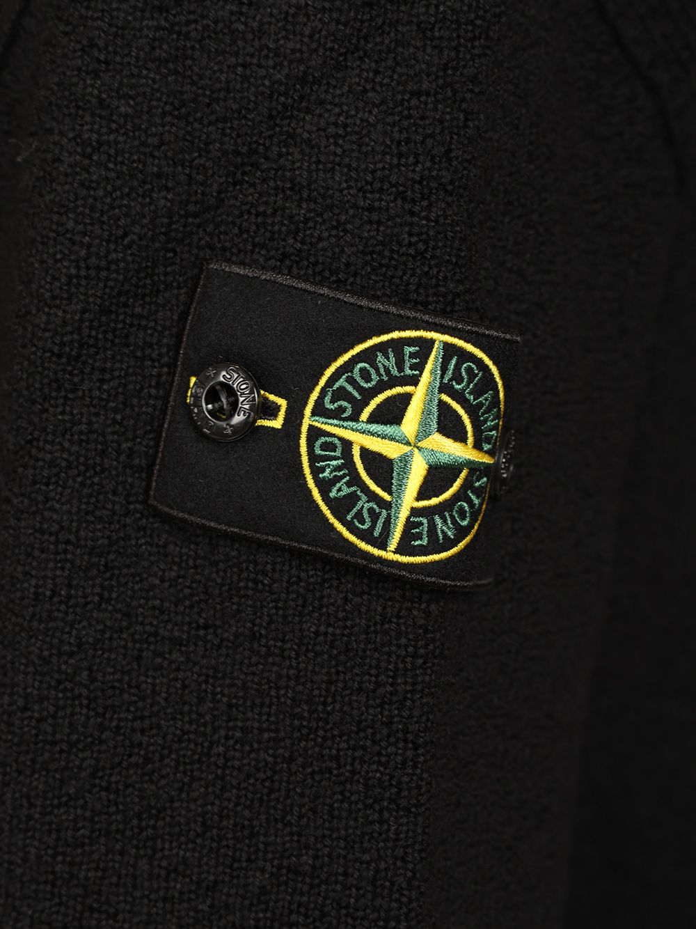 Stone Island Textured Stitch Pure Rws Wool Knitwear - Black | 810e8bfa9962a9a163e258cd7d94e8fadde9ef26