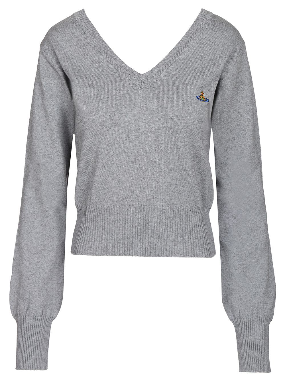 Vivienne Westwood Beatrice Cotton And Cashmere Sweater Knitwear - Grey | 3f7e8992b8cd82160b13f91a34d4914eb32a0170