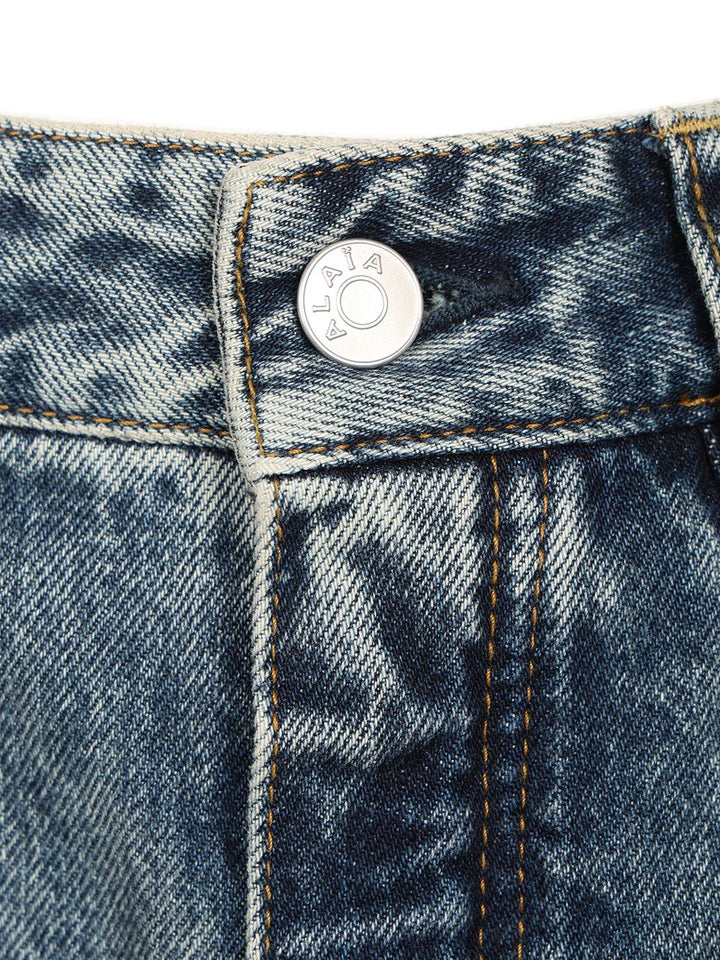 AlaÏA Round Jeans - Blue | 43371dca69058e5a99d3c00ed9a2a77694ef0e12