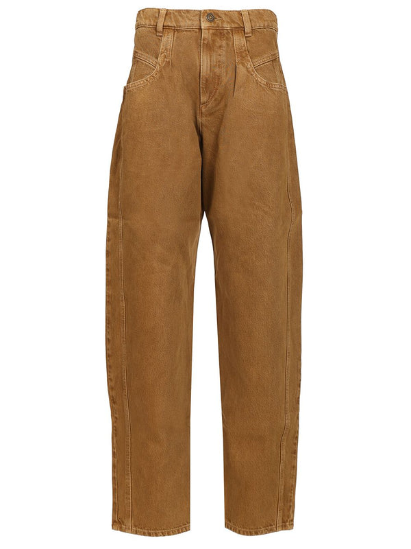 Lisha Barrel Jeans Brown