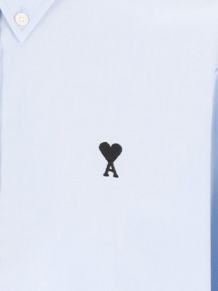 Ami Ami De Cœur Cotton Shirt Shirts - Light blue | 80b69225d7809e2a5037a777a53bf14c1a36b3f0