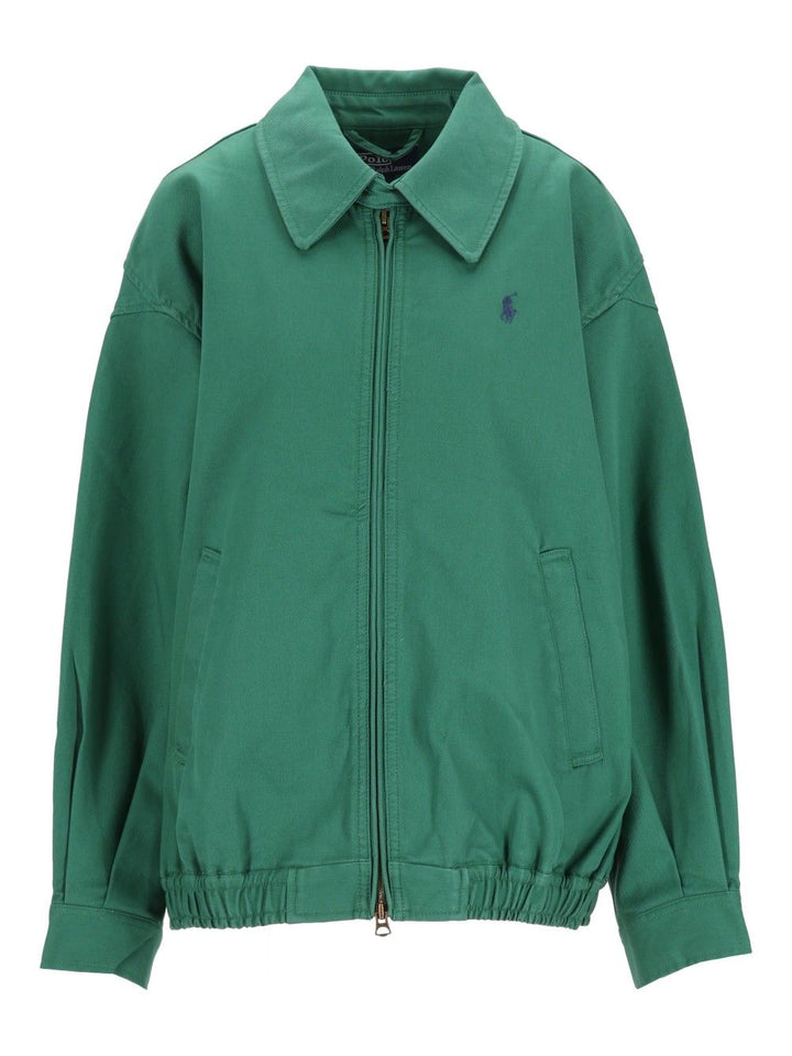 Polo Ralph Lauren Oversized Cotton Windbreaker Jackets - Green | 553503c0313df540b34210f71af5d213800993d4
