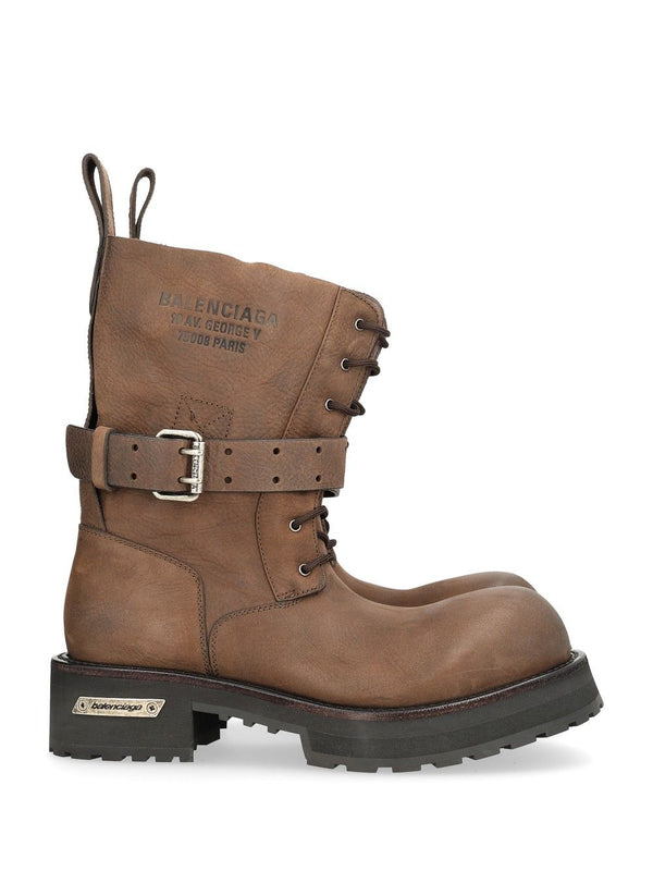 Venom Lace-Up Leather Ankle Boot Boots Brown