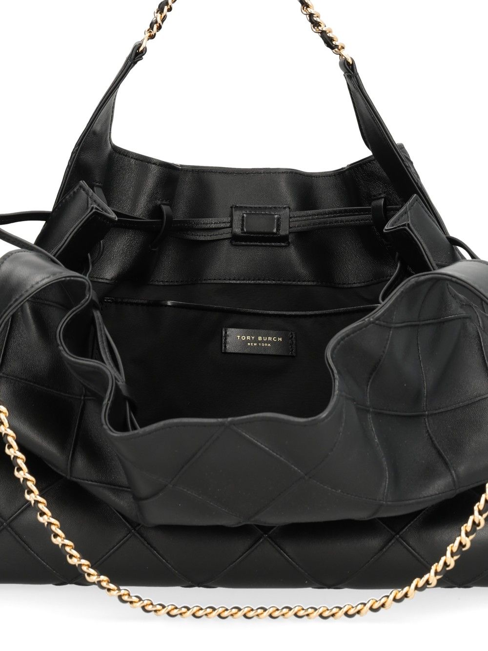 Tory Burch Fleming Large Tote Shoulder Bags - Black | 6c9413037dbd992e675d30d6324ac1ea4bd3739d