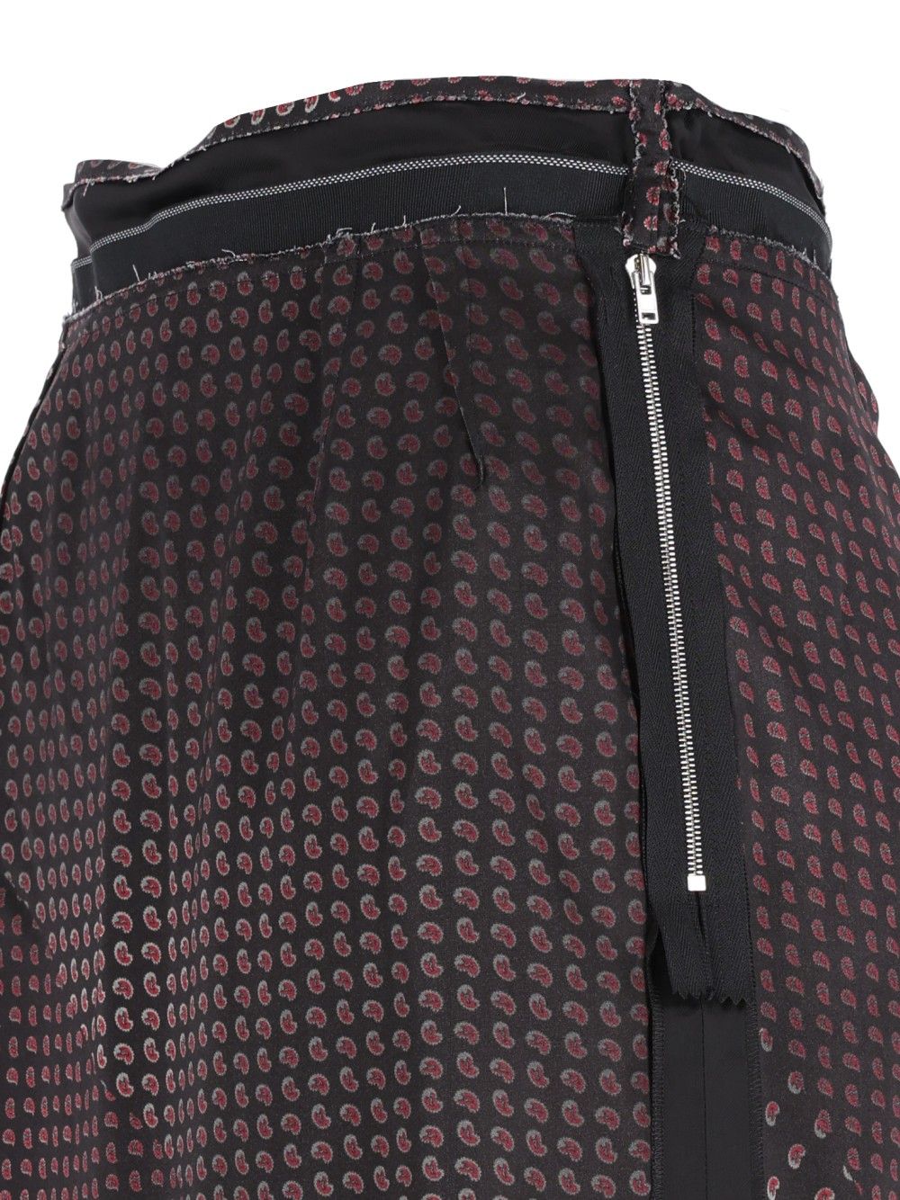 Maison Margiela Paisley Printed Skirt Skirts - Black | 610452d4fb4b1335ac4e4503a08b5c16aac62f6d