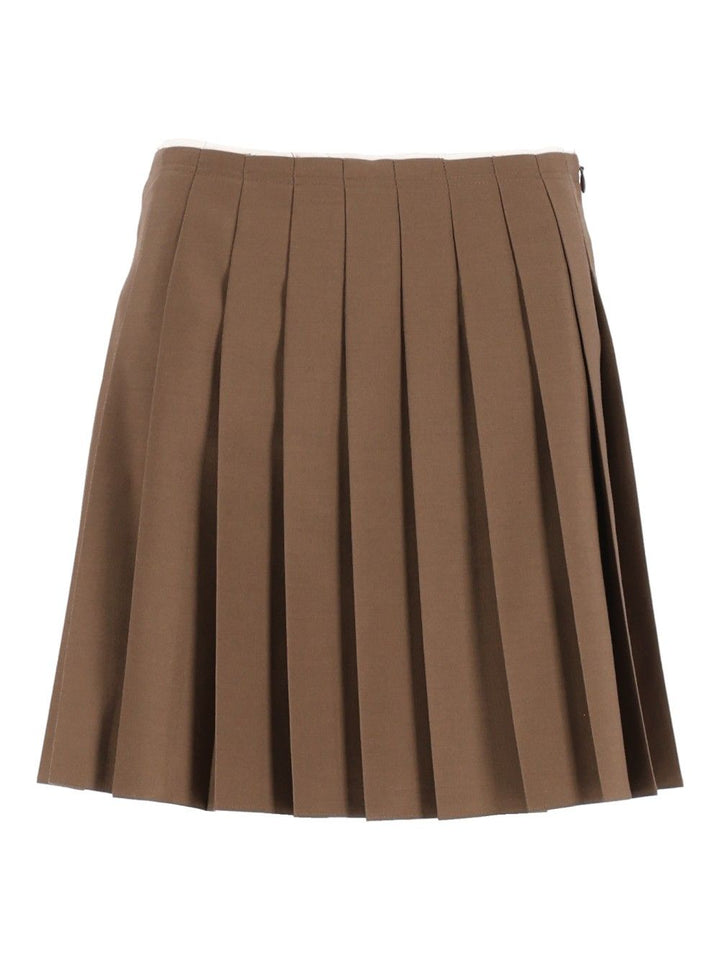 Mm6 Maison Margiela Pleated Miniskirt Skirts - Brown | 4de025ec1ec07f607c95c5bf1c3cf7fcf19d6883