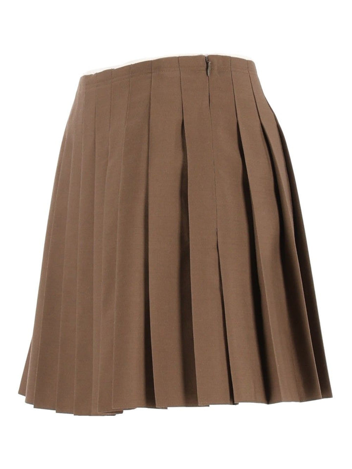 Mm6 Maison Margiela Pleated Miniskirt Skirts - Brown | b7e68c6a1629ce839dfda95e97dc0ce0ea78dc40