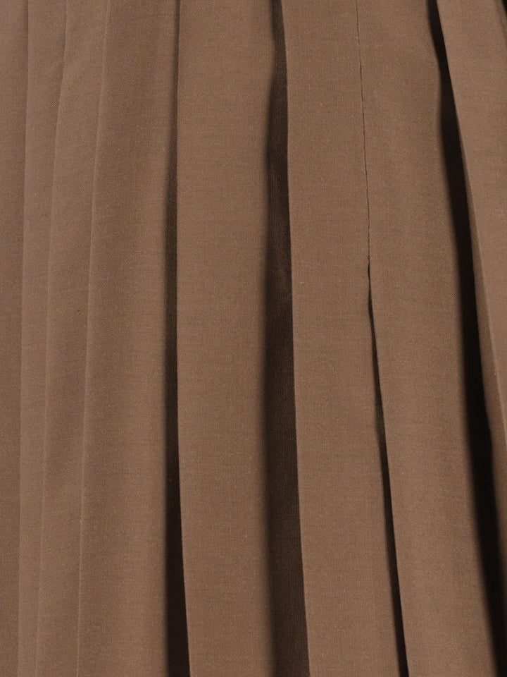 Mm6 Maison Margiela Pleated Miniskirt Skirts - Brown | 4611e9722b28fecca2d0787e86c561cbb40a0a83