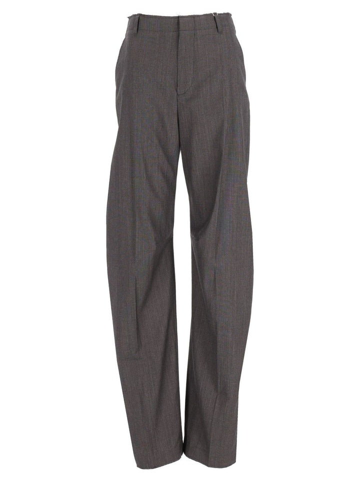 Mm6 Maison Margiela Wide-Leg Tailored Trousers - Grey | 5622b3e1f203f049e223c019bf8221df7690c7a3