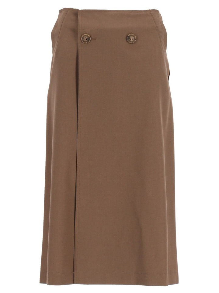Mm6 Maison Margiela Wrap Skirt Skirts - Brown | 18a3794210e7287b722d79cb6474aaa67a941fba