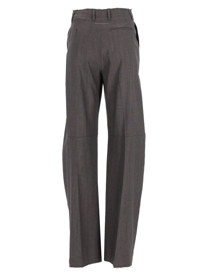 Mm6 Maison Margiela Wide-Leg Tailored Trousers - Grey | 16bc437936f9faf8068a2ec0a9f025ff4a7a3cd1