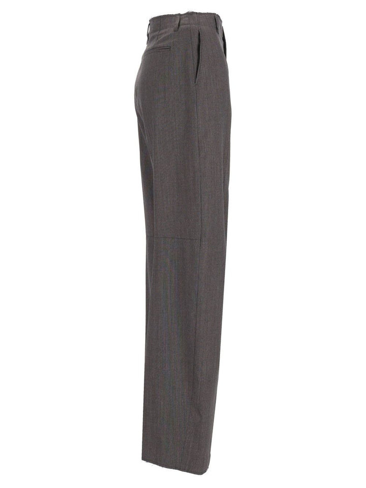 Mm6 Maison Margiela Wide-Leg Tailored Trousers - Grey | 8660c8b56477e05516beb38f03fd1a11f339ecad