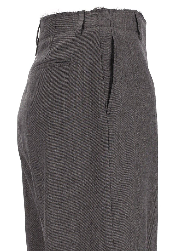 Mm6 Maison Margiela Wide-Leg Tailored Trousers - Grey | 15b03325f5799a7967ccfea335fd3fc4cddfa232