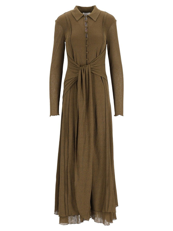 Long Gauze Dress Green