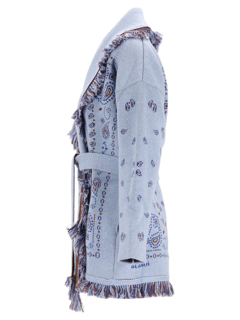 Alanui Cashmere Bandana Cardigan Knitwear - Light blue | 16d40a1b784ca2e5736e7687de89c8a607058724