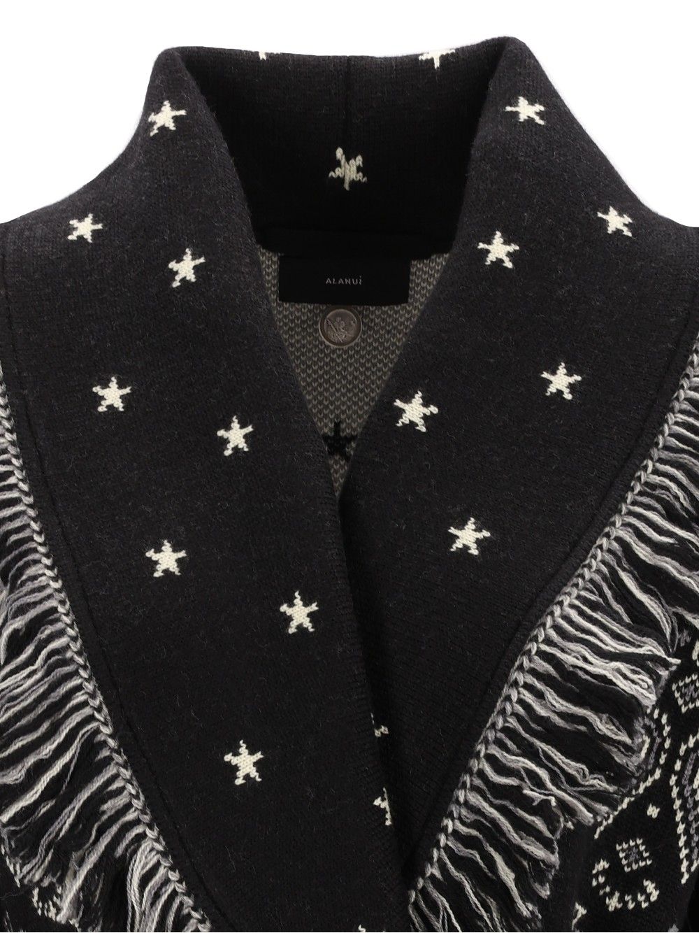 Alanui Bandana Jacquard Coat Knitwear - Black | c22e1d28dee93afc919a93d7caead0d5c385170a
