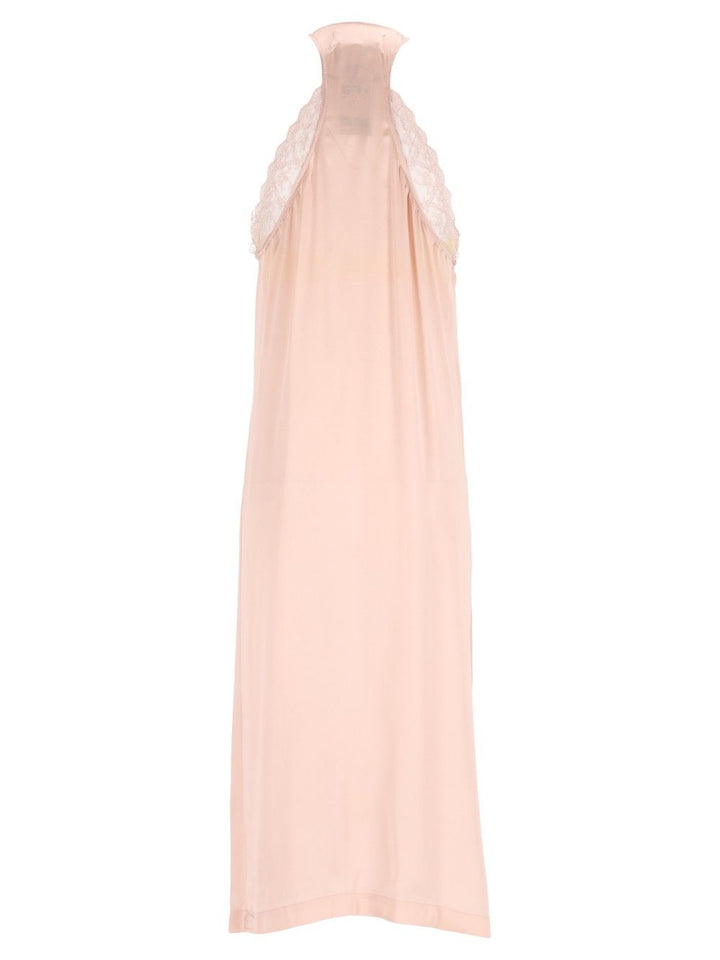 Maison Margiela Lace Slip Midi Dress Dresses - Rose | e068776d4291d6adbfda6b7374701ad964467bc8